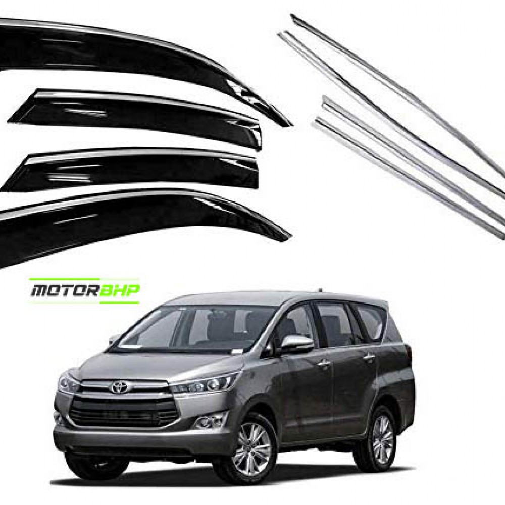 innova chrome door visor